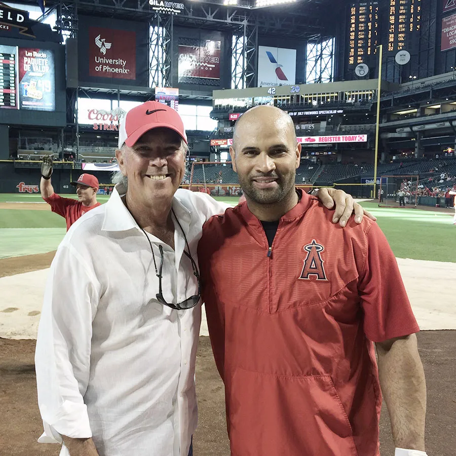 Rusty Crossland and Albert Pujols Rusty Crossland and Albert Pujols